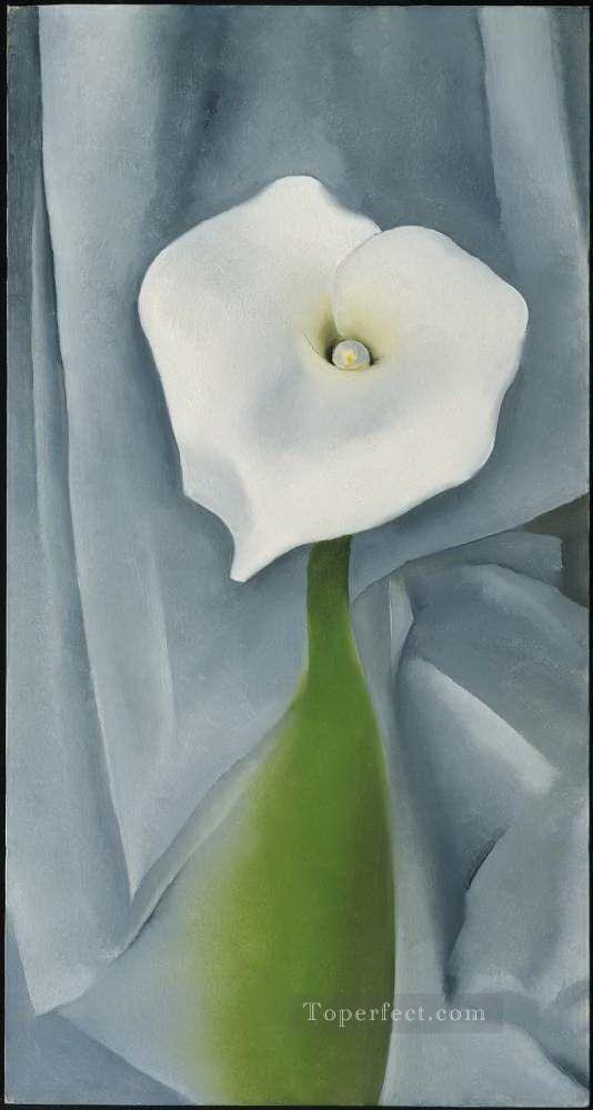 Calla Lily on Grey Georgia Okeeffe American modernism Precisionism Oil Paintings